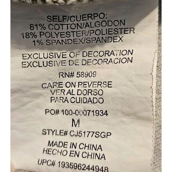 Copper Key Womens Medium Green Camo Semi Cropped Jacket Flap Pockets Button Down - Picture 7 of 8